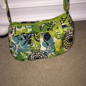 green blue and yellow cross body purse